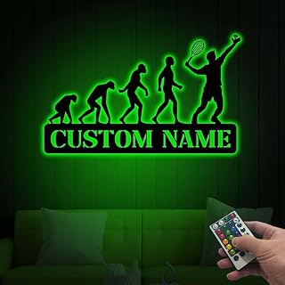 Custom Badminton Evolution Metal Sign with LED Lights, Personalized Badminton Evolution Metal Sign, Custom Badminton Name Sign, Badminton Evolution Neon Metal Wall Décor Sign SEA19-TKGMT64B.1