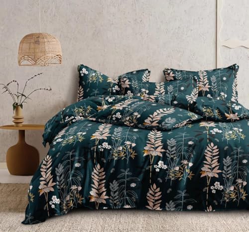 Image of 1 Reversible Comforter Super King Size 108 x 108 Both Side Same Print 1 Bedsheet King Size 108 * 108 inches and 2 Pillow Cover 4 Pieces Bedding Set | AC Quilt | AC Dohar-Multicolor