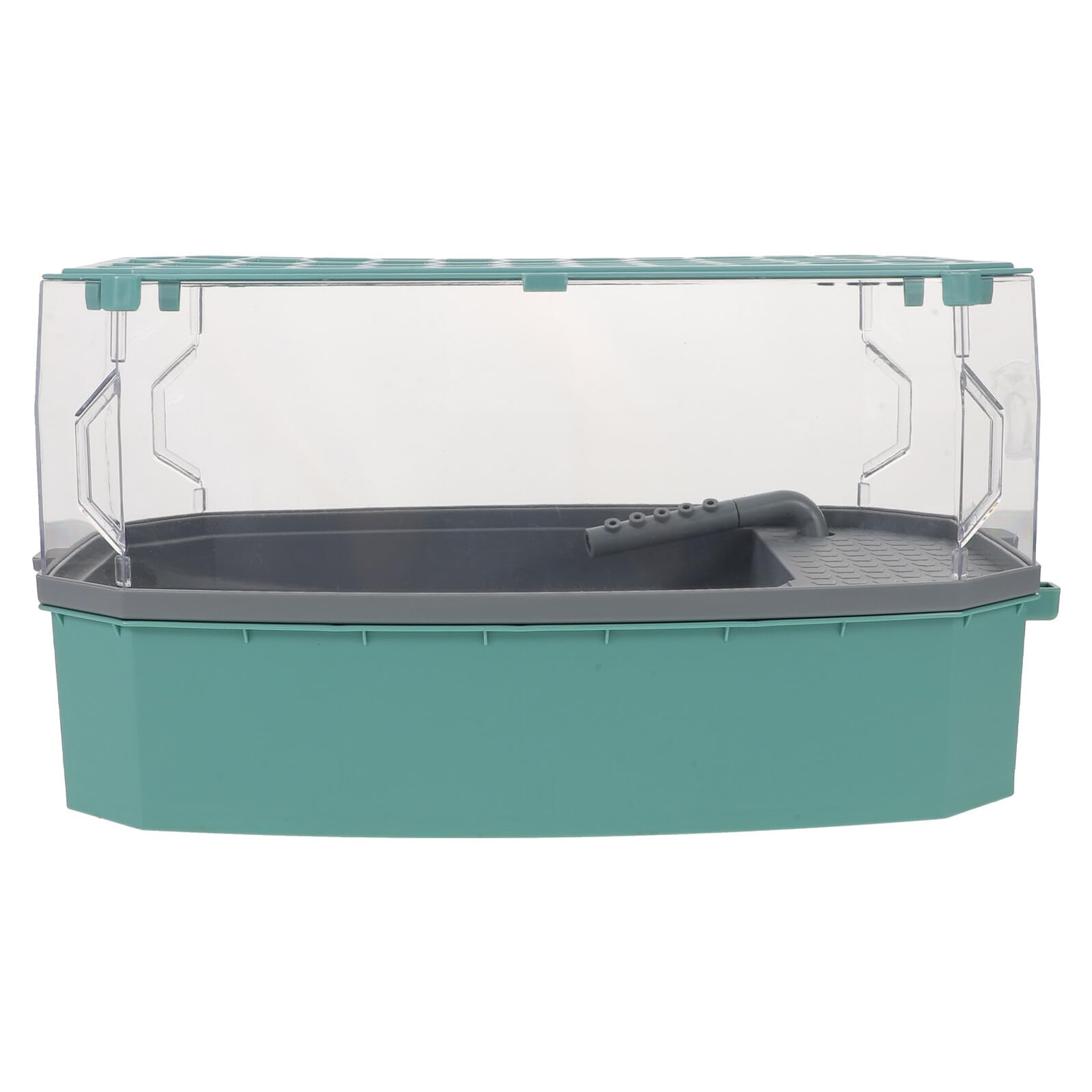 Levemolo Mały Plastikowy Akwarium dla Żółwi z Platformą i Pokrywą Terrarium Ekologiczne Do Hodowli Żółwi Pojemnik Żółwie z Łatwym Czyszczeniem Idealny Biurko i Do Domu