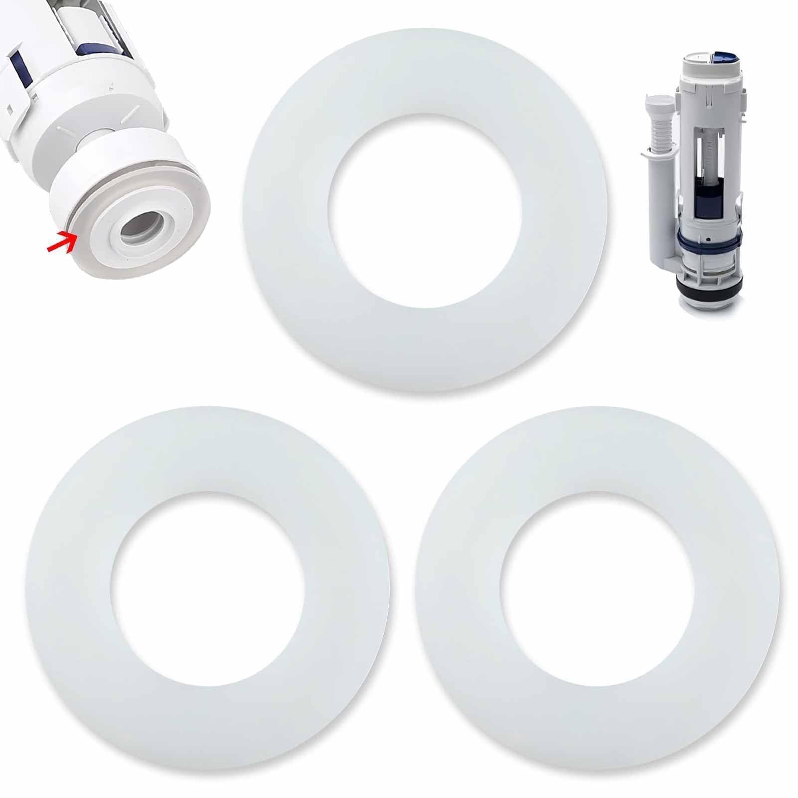 Flush Valve Seal for Ideal Standard 3 Packs Toilet Cistern Seal Diaphragm Base Sealing Washer Replacement Drain Valve Water Stop Rubber Ring Gaskets Parts - Clear for Geberit 816.418.00.1