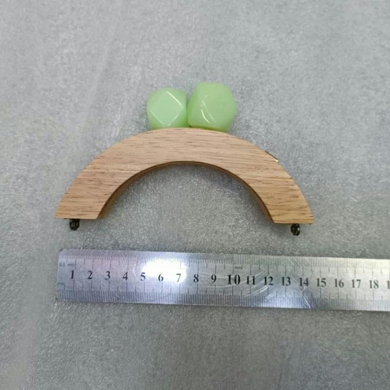2 szt. zewnętrzna 14 cm drewniana rama do torebki, drewniane uchwyty do torebki, rękodzieło, do ręcznie robionej torby plażowej, toreb, słomy, uchwyty, 2 szt