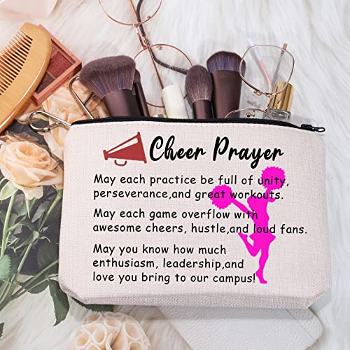 Meikiup Cheerleader Gifts Cheerleading Case For Girls Cheer Makeup Bag Portable Travel Accessories Toiletry Bag Cheer Team Gift (Cheer Prayer Bag) #TOP1