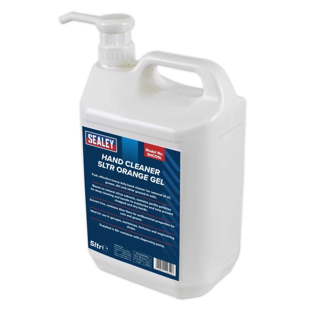Nettoyant pour les mains Sealey SHCO5L élimine la graisse tenace sans abîmer la peau