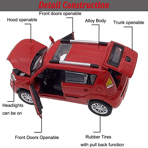 Modelo de Coche Diecast Kia Soul Hatchback a Escala 1:32 Rojo miniatura 5