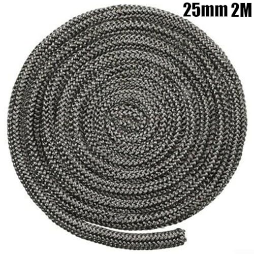 YUANGANG Premium Türdichtungsseil Holzofen Ofen Ofen Seil Kit Hitzebeständiges Ofenseil Türdichtung Schwarz Ofen Seil Kit – Bild 3