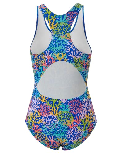 Image of Girls' Swimsuit One Piece Swimming Suits Flyback Swimwear for Practice