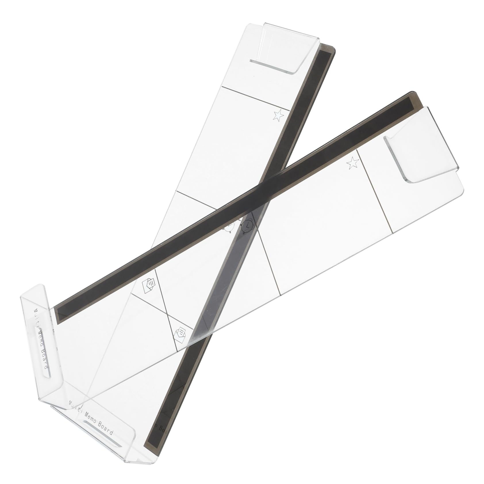 BCOATH 2pcs Monitor Memo Board Acrylic Screen Side Note Holder for Important Messages Reminders Convenient Desktop Organizer for Home Office