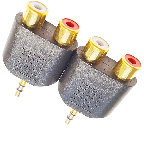 FENGHAISHUN Adaptateur audio 3.5mm TRS vers RCA double, 2 pcs