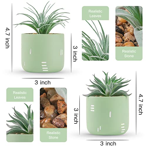 Der Rose 2 Packs Fake Plants Succulents Plants Artificial For Living Room Bedroom Aesthetic Decor #TOP1