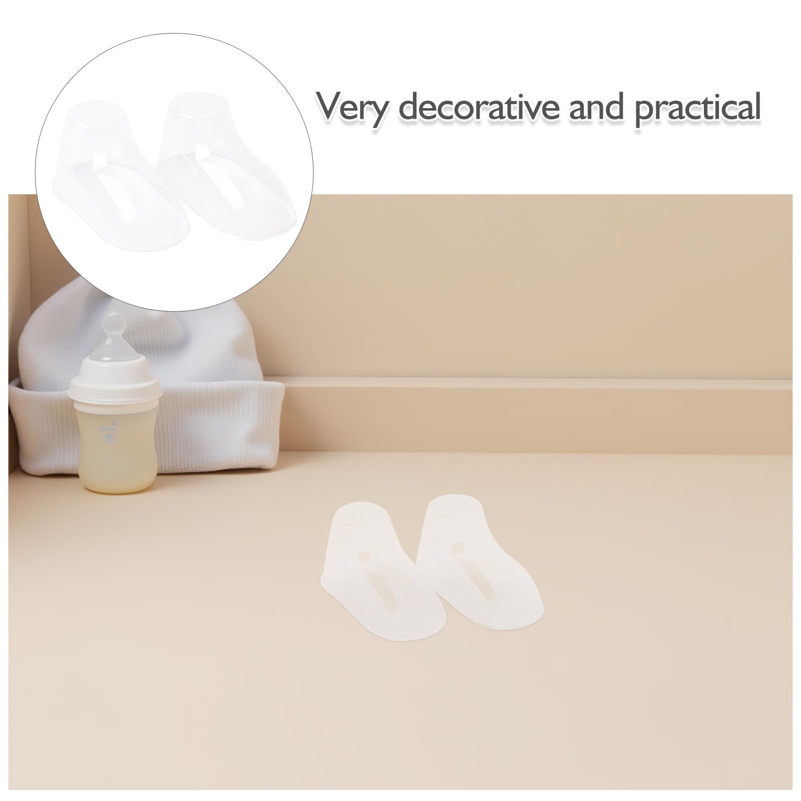 100 Stück Pvc Kunststoff Babysocken Präsentationsständer für Kleinkinderschuhe mit Schuhformhalter zur Schuhformbewahrung und Vermeidung von Falten und Kleinkindbereich
