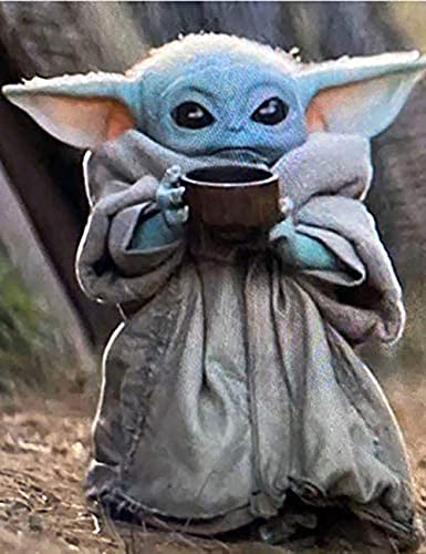 DVBQQWE Diamond Painting Kits for Adults 5D Baby Yoda Diamond Art DIY Cross Stitch Kit for Beginners with Pattern Home Decor 12" X 16"