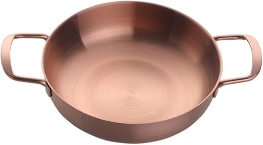 8in Stainless Steel Everyday Pan Color Me Korean Noodle Ramen Pot Small Stockpots Pasta Pots Stir Fry Pan Omelet Paella Pans Small Pots for Home…