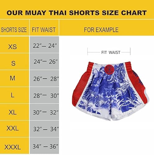FLUORY Muay Thai Shorts Boxer Shorts Boxing Trunks Kick Martial Arts Training Gym Clothing for Men Women Professional Boxing - Thumbnail 7