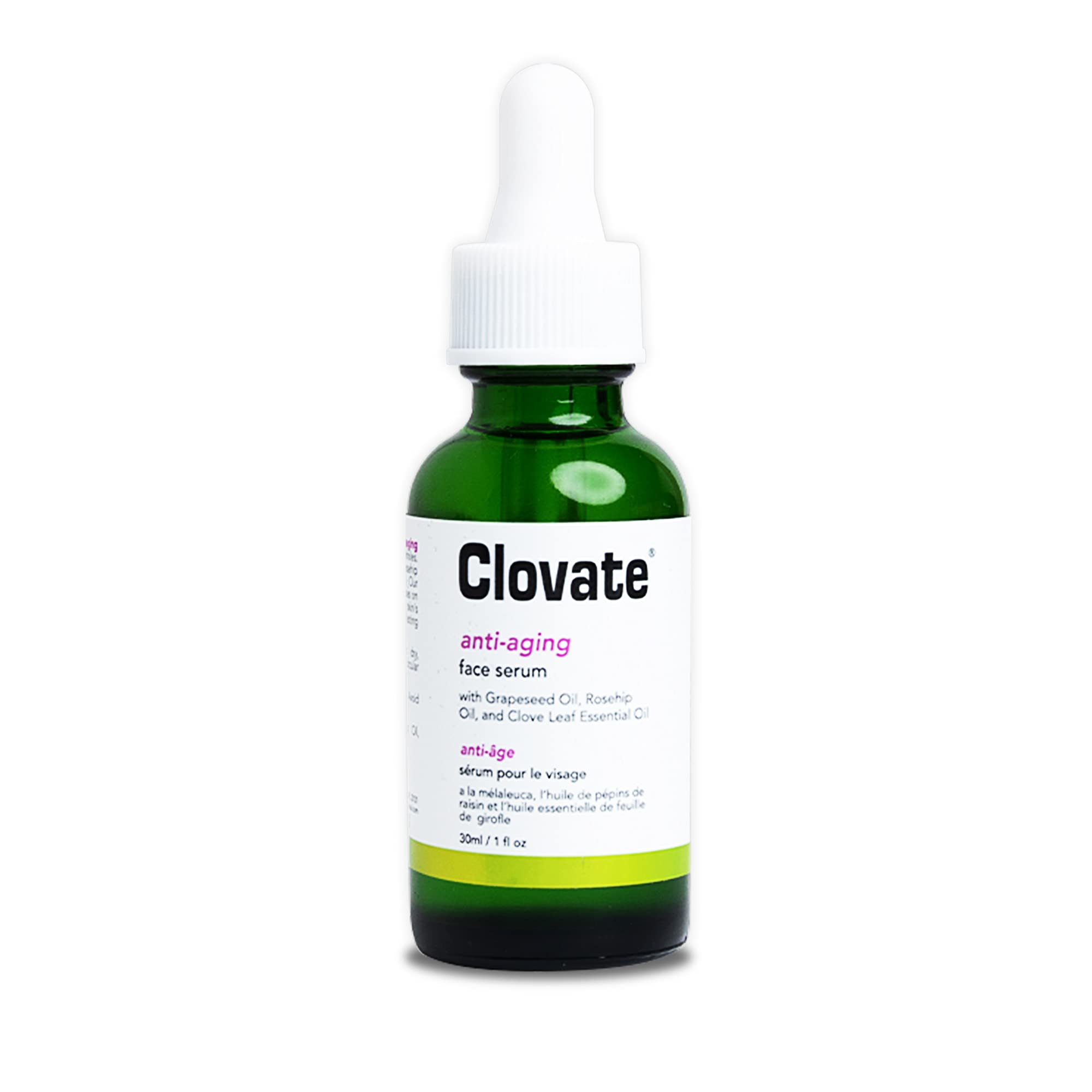 ClovateAnti-aging Serum | 1 Fl oz / 30 ml | Reduce Fine Lines, Wrinkle, Dark Circles, Dark Spots | infused with Vitamin E, 1% Alpha Lipoic Acid | For Women and Men | Made in U