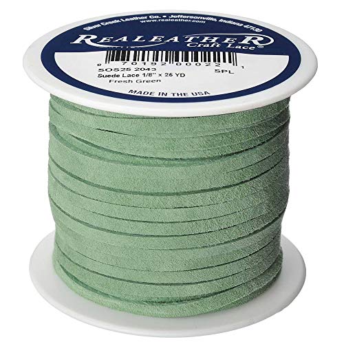 Encaje de ante verde Realeather Craft de alta resistencia