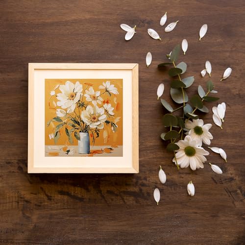 Image of kotart - flower pot wall art Paintings wall hanging for home decoration, Wall frames for home decor Set of 2 Multicolo Size- (10x10) (13x13 inch, I)