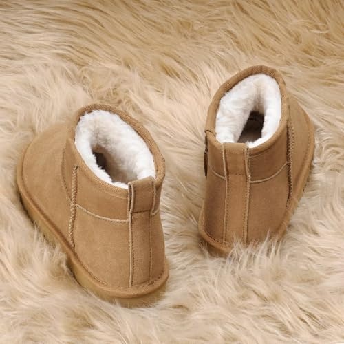 OOW Ankle Boots for Women Genuine Suede Short Winter Snow Boot with Cozy Memory Foam - Image 5