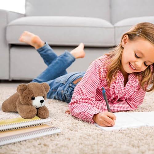 Image of Mirada Floppy Brown Bear Soft Toy - 21cm | Adorable Plush Stuffed Animal for Kids, Boys & Girls | Super Soft & Huggable Teddy Bear Room Decor Toy