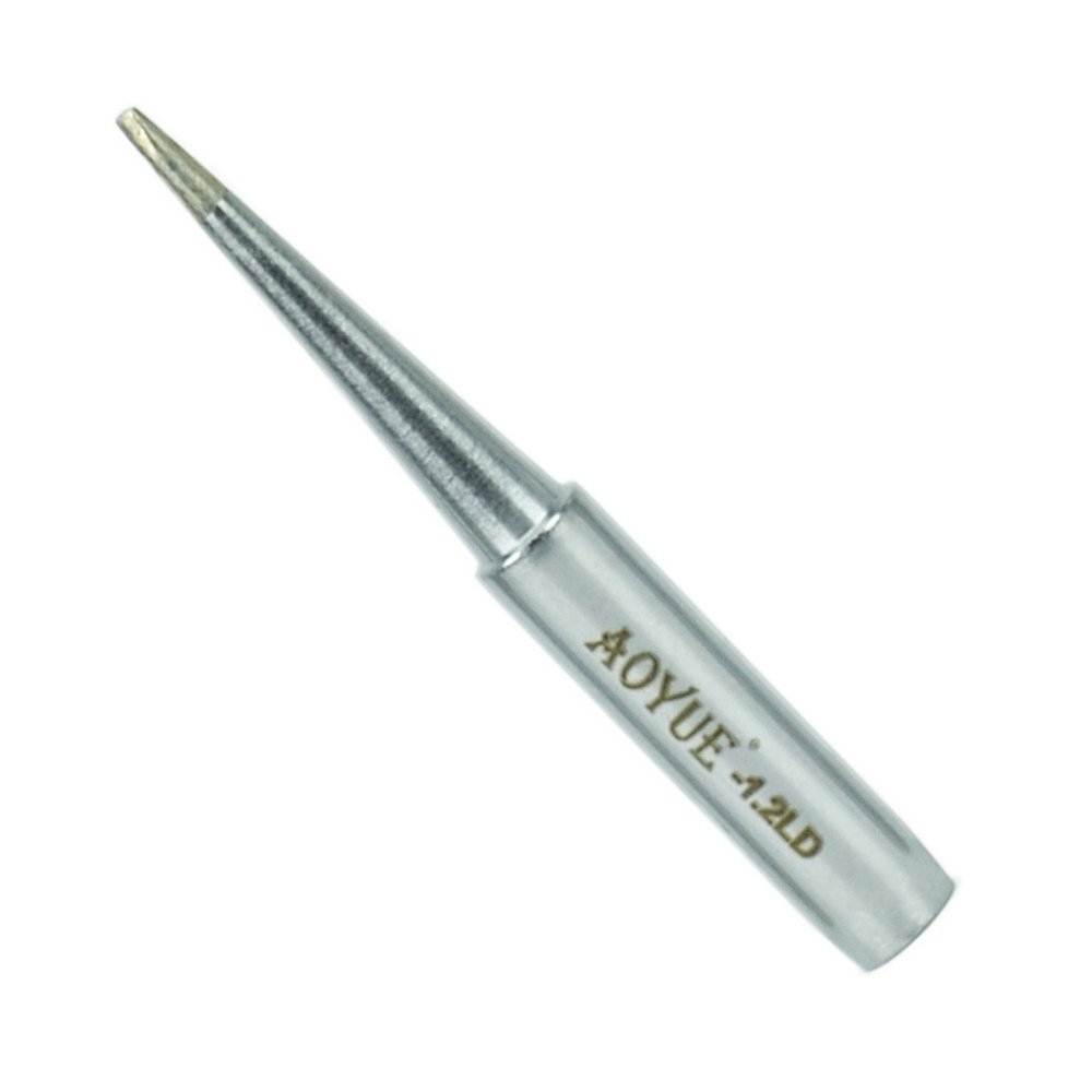 Aoyue T-1.2LDx 25mm Chisel Type Solder 'T' Type Series Tip 968, 936, 937