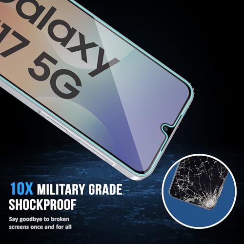 Image of FIRST MART Military-Grade Matte Tempered Glass for Samsung Galaxy M17, Samsung F17, A17, M36 and F36-9H Screen Protector, Anti-Glare Protection, Scratch-Resistant, Bubble-Free (1 Pack)