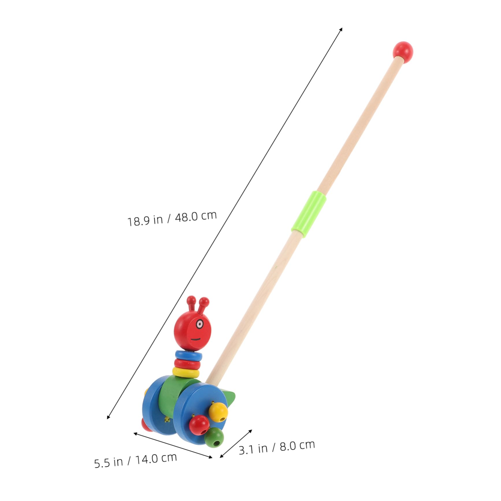 Gogogmee Wooden Push Walker Adorable Animal to Walk Craftsmanship Fun Pull Along for Boys for Boy Girl