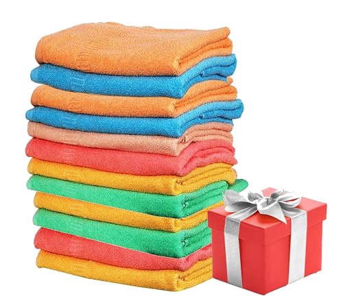 Image of Space Fly Cotton Hand Towel | 500 GSM Gym Towel for Women | Small Towel for Face with Special Diwali Gifts for Great Indian Festival Sale | Diwali Lights Color Hand Towel Set of 6