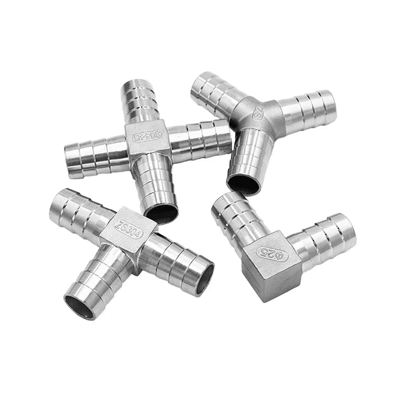1 szt. 4mm 6mm 8mm 10mm 12mm 13mm 14mm 15mm 16mm 19mm króciec do węża Pagoda ogon Tee Y kolanko krzyżowe 3 4 Way 304 łącznik rurowy ze stali nierdzewnej(T-Type 25mm)