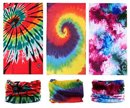 Toes Home 6PCS Outdoor Magic Headband Elastic Seamless Bandana Neck Gaiter Scarf UV Resistence Sport Headwear Boho Series for Yoga Hiking Riding Motorcycling