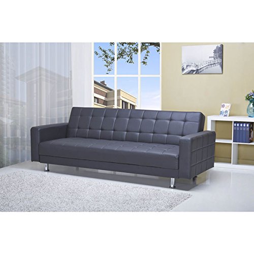 Frankfort Black Convertible Sofa Bed