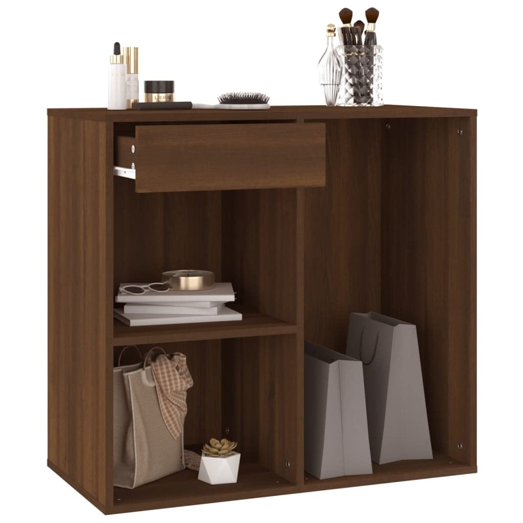 Meble Przedmiot dom Kosmetyczka Brązowy Dąb 80x40x75 cm Engineered Wood-Furniture