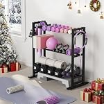 Niffgaff 3 Rack réglable en palier, rack de poids avec base étendue & Crochets mobiles, 450 Capacité
