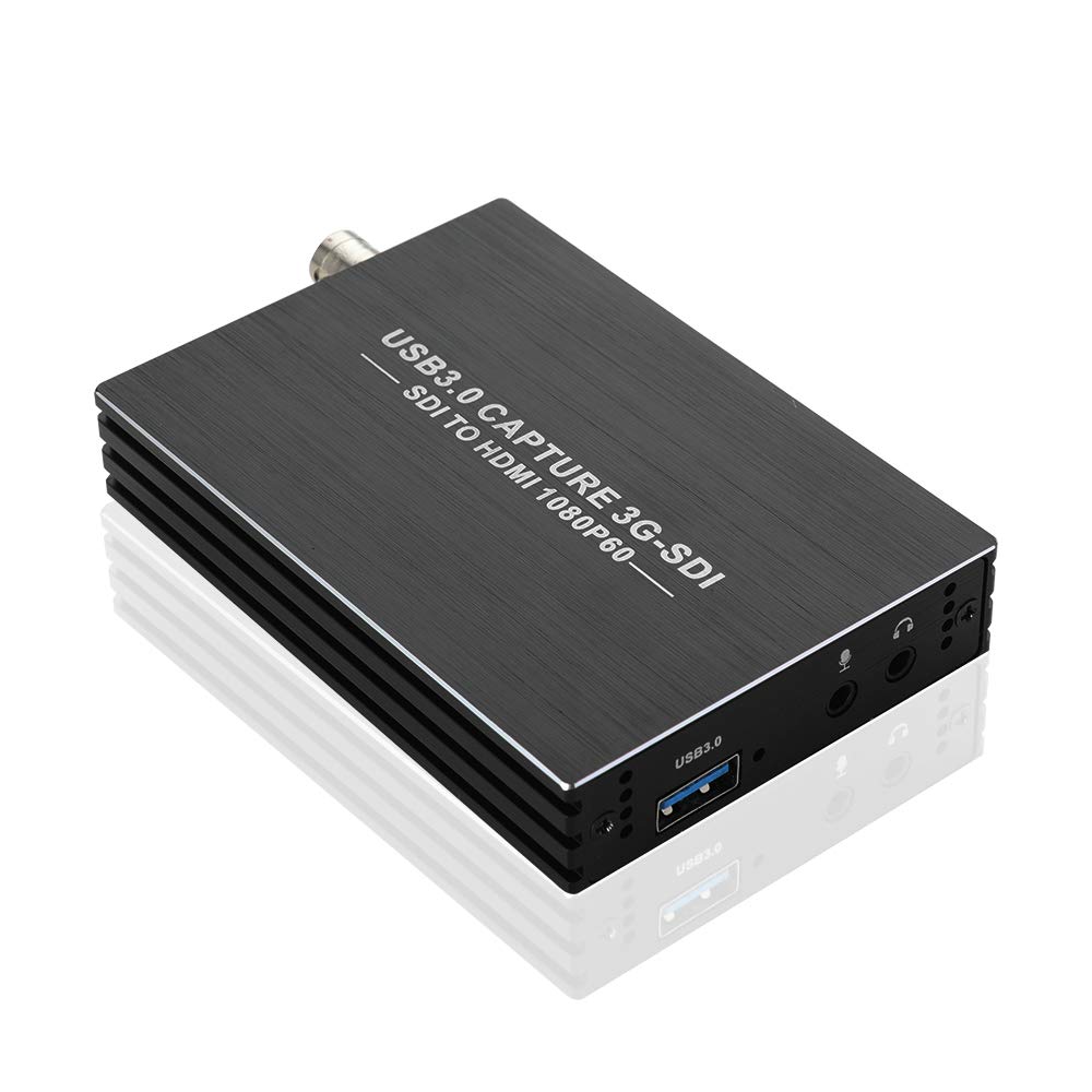Caja de Captura，HUIOP NK-M006 Tarjeta de Captura de Video 3G-SDI USB3.0 HD 1080P Caja de Captura de Video Adaptador SDI a HDMI Convertidor Diseño sin Controlador