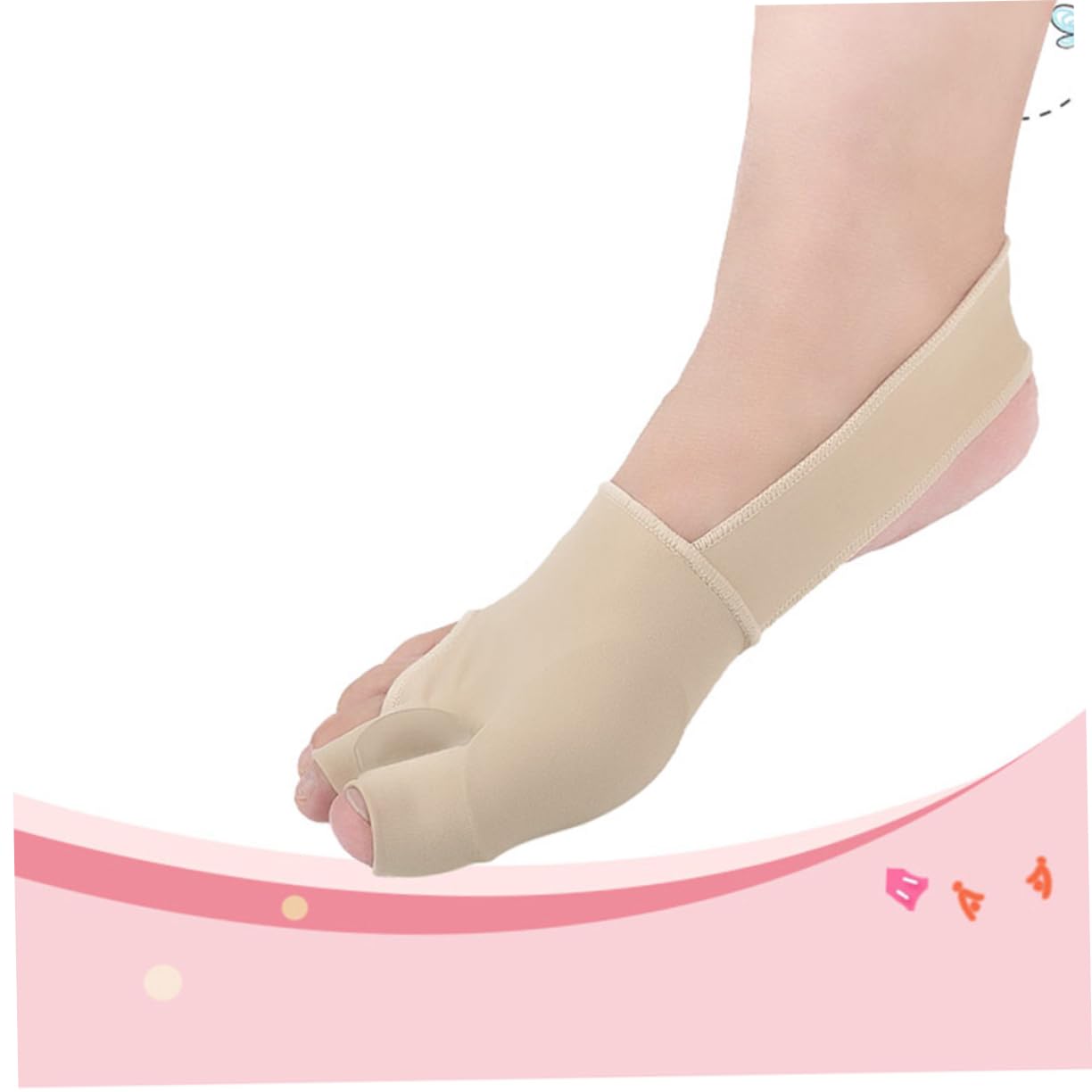 FOMIYES 2 Pairs Splints for Straightening Men's Foot Spacers Ingrown Toenails Big Protectors Hallux Thumb Bunions Protector Foot Socks