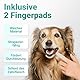 emmi-pet Zahnpflegeset für Hunde - 1x3köpfige Hundezahnbürste mit 1x Hundezahnpasta und 2x Fingerzahnbürste (Pink, Erwachsene - Senioren)