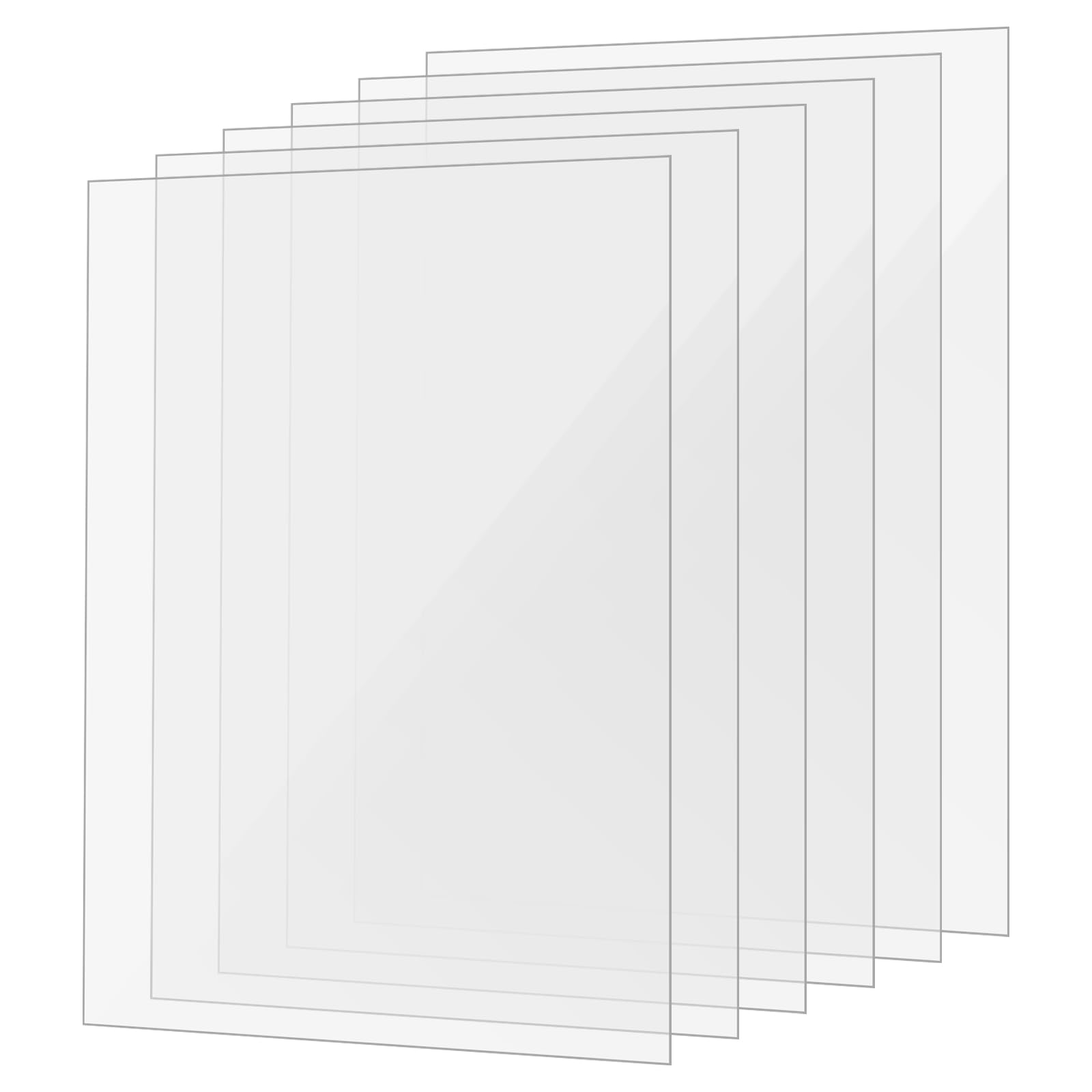FUNSUEI 6 sztuk p?yt akrylowych A3 2 mm, p?yta ze szk?a akrylowego, 420 x 290 mm, przezroczysta p?yta z tworzywa sztucznego, do majsterkowania