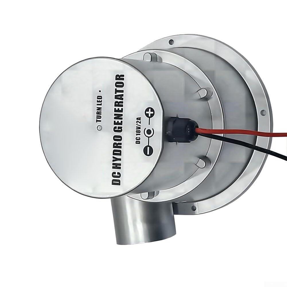 Generatore idraulico CC da 12 V 24 V 5 A per mini impianto elettrico a turbina d'acqua per illuminazione remota di cabina e giardino (YCX-SJ18A (36 W)
