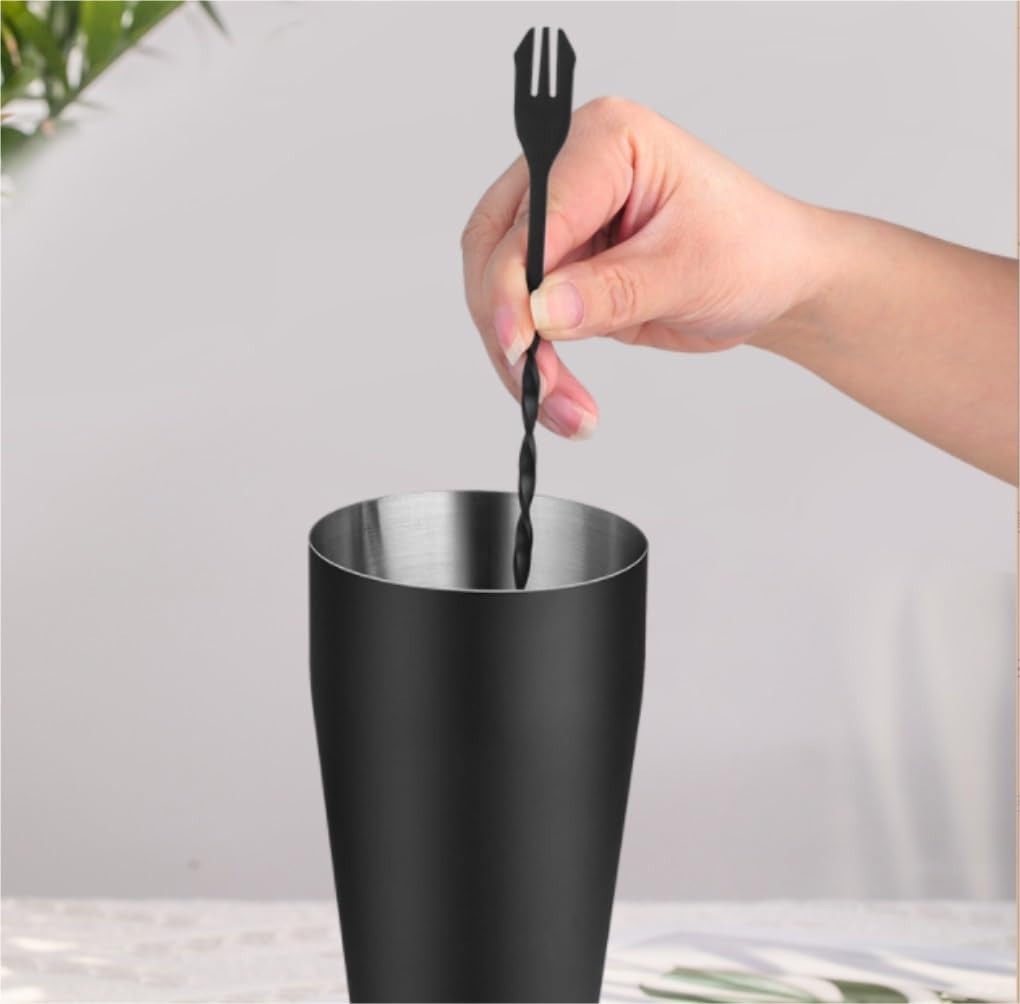 Coctelera de Cóctel,Barman Coctelera Francesa De Acero Inoxidable con Estante, Juego 8 Piezas Manivela para Vino Amantes de Los Cócteles