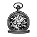 Produktbild Ppzmd Watches Taschenuhr und Taschenuhrkette, Vintage Cutout Flip Back Cover automatische mechanische Abdichtung als Vatertag/Jahrestag/Elder Geschenk Watches (Color : E)