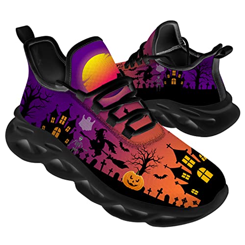 Ciadoon Halloween Shoes for Men Women Road Running Shoes Athletic Walking Tennis Sneakers Breathable Shoes Gifts for Boy Girl2