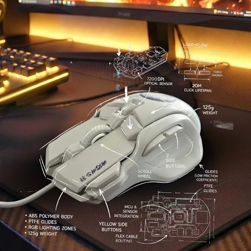 Image of VERITY Awaken USB Wired Gaming Mouse with RGB Lighting | 1200-7200 DPI Adjustable Sensitivity | 7 Programmable Buttons | High Accuracy Optical Sensor for PC Laptop Gamers