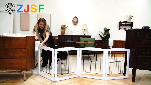 Amazon.com: ZJSF Freestanding Foldable Dog Gate for House Extra