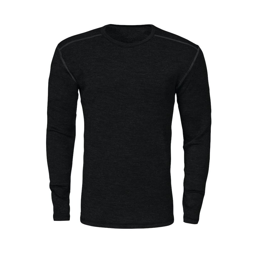 Camiseta Térmica de Lana para Hombre (M) (Negro)