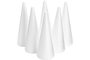 Bright Creations Cone Trees for Crafts: 6 Pack of 3.8" x 9.5"...