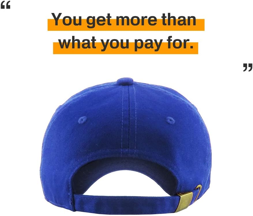 Original Classic Trucker Low Profile Hat Men Women Baseball Cap Dad Hat Adjustable Unconstructed Plain Cap One Size Royal Blue