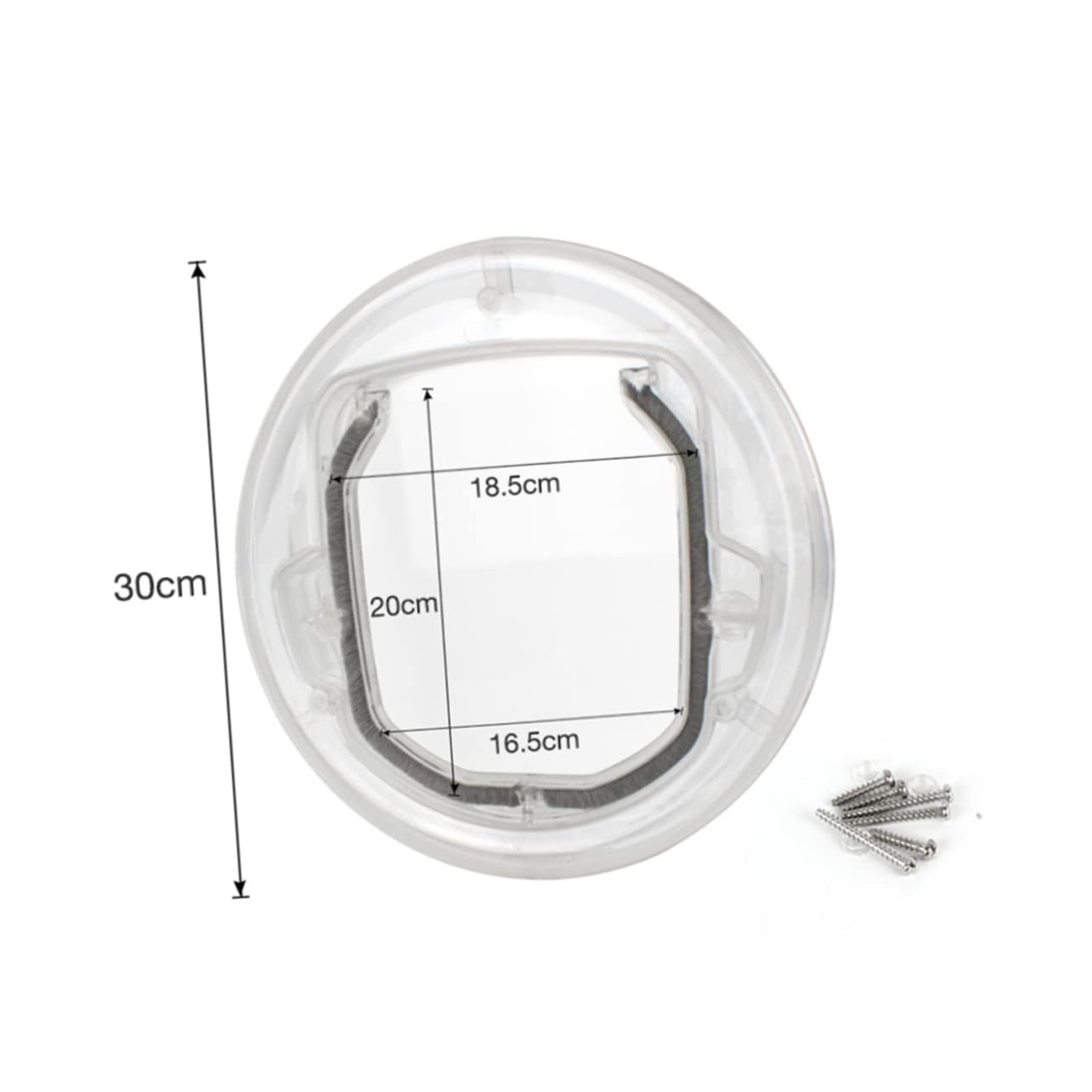 FONDOTIN Easy Open Close Cat Door Pet Door Hole Pet Dog Cat Entry Exit Glass Material