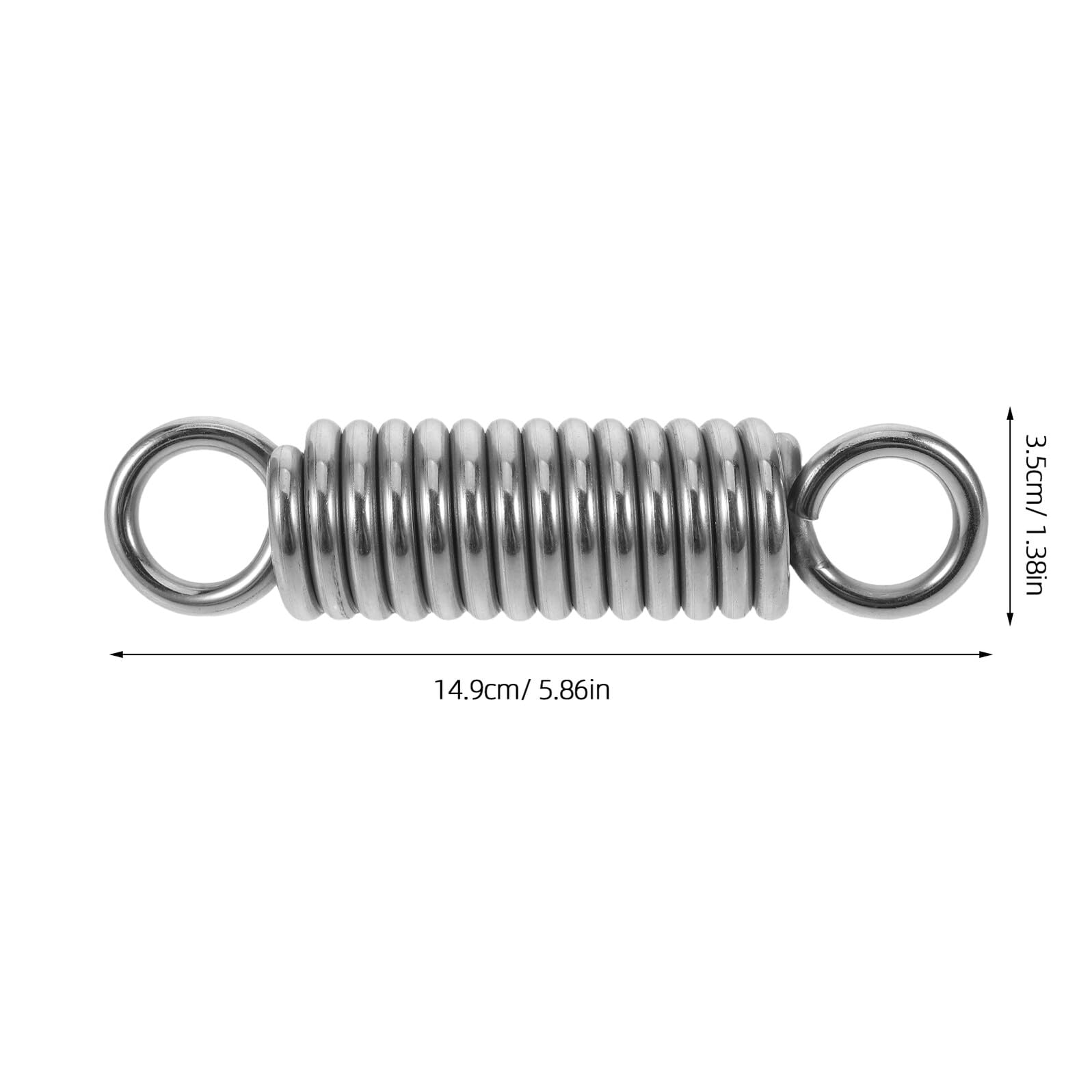UPKOCH Resorte para Columpio de Porche de Acero Inoxidable 304 Muelle Antichoque de 6 MM Grosor y 150 MM Longitud Extensión para Hamacas y Sillas Colgantes con Ganchos Giratorios