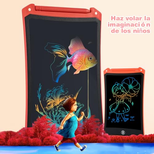 2 Piezas Tableta Escritura LCD Color, RaceGT 8.5'' Pizarra Magica Infantil, Tablet Escritura Niños, Tableta Gráfica lcd, juguete infantil para niñas 2 3 4 5 6 años - imagen 5