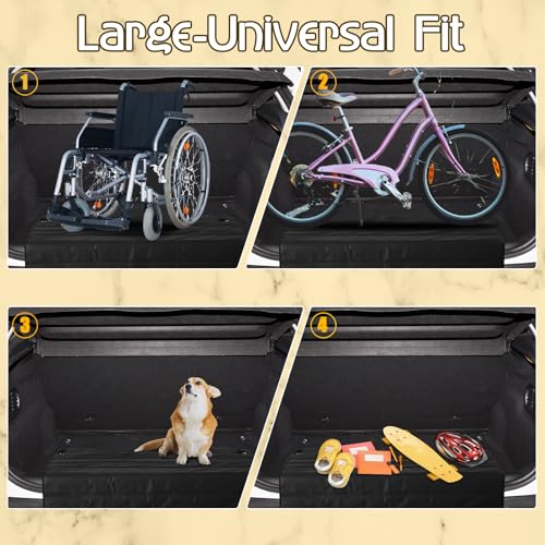 Image of Tinideya Large Rear Bumper Protector for Cars 41 x 25 Inch Bumper Guard Foldable Protective Mat Dog Blanket Cargo Liner Preventing Scratches While Unloading and Loading for SUV Van Truck Vehicle