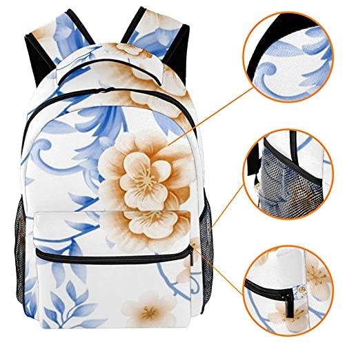 Sac à dos ordinateur 14" chaîne de fleurs finies les douleurs de dos au collège - 3