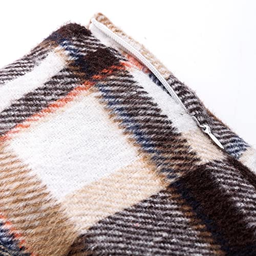 Womens Wool Mini Plaid Skirt High Waist Bodycon Fall Winter Mini Skirts3